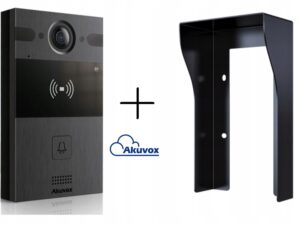 Zestaw Akuvox R20A Black (czarny) i daszek natynkowy (czarny)