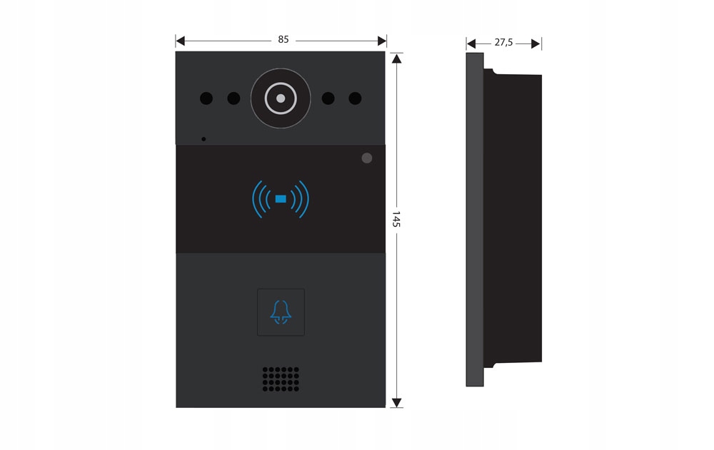 Zestaw Akuvox R20A Black (czarny) i daszek natynkowy (czarny) - obrazek 14