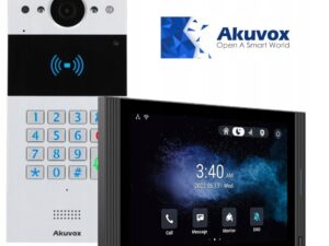 Akuvox R20K (szary) i S567G (czarny) - Wideodomofon panel bramowy i monitor