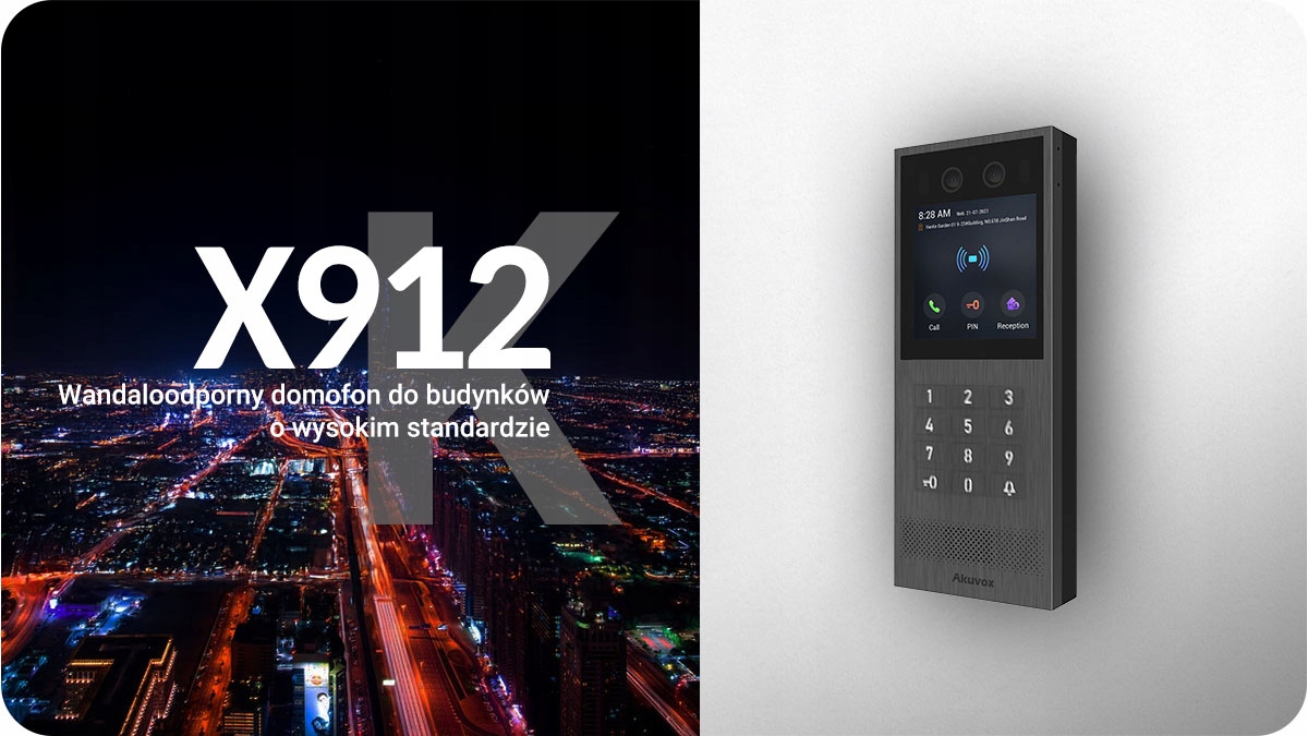Akuvox X912K - Panel zewnętrzny. Wideodomofon, (Kolor: czarny) - obrazek 15