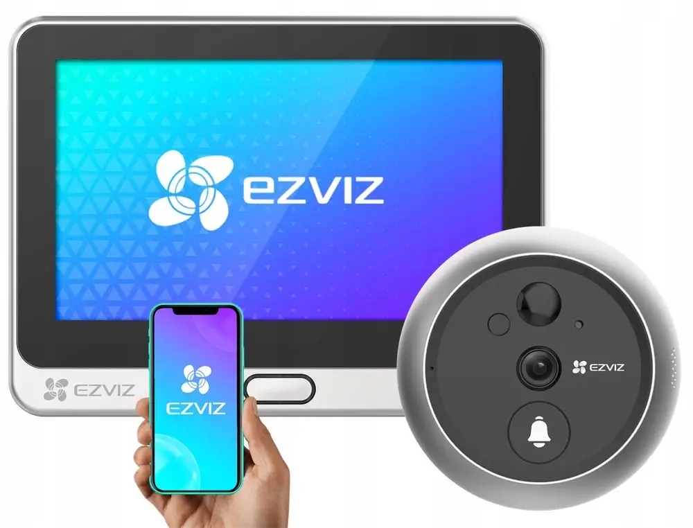 CS-DP2C Wizjer elektroniczny Ezviz - 3 Mpx Dzwonek do drzwi. Dotykowy ekran - obrazek 3