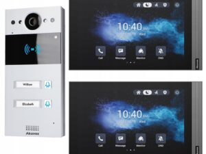 Zestaw Akuvox R20BX2 i S563W - Wideodomofon panel bramowy i 2x Monitor