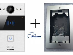Akuvox R20A - Panel zewnętrzny (srebrny) i puszka podtynkowa (srebrna)